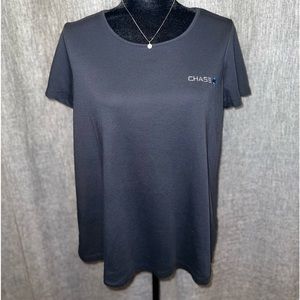 Chase Bank Black Uniform Short Sleeve Maternity  Shirt